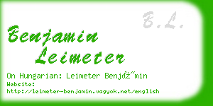 benjamin leimeter business card